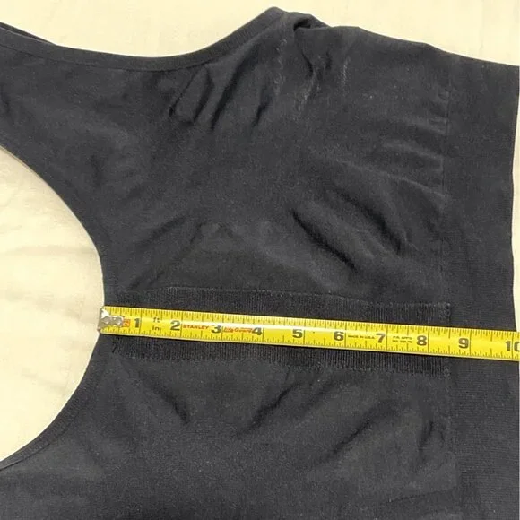 Surgical Breast Compression Bra Black Front-Zip Amoena Pockets Adjustable Straps - Picture 10 of 14